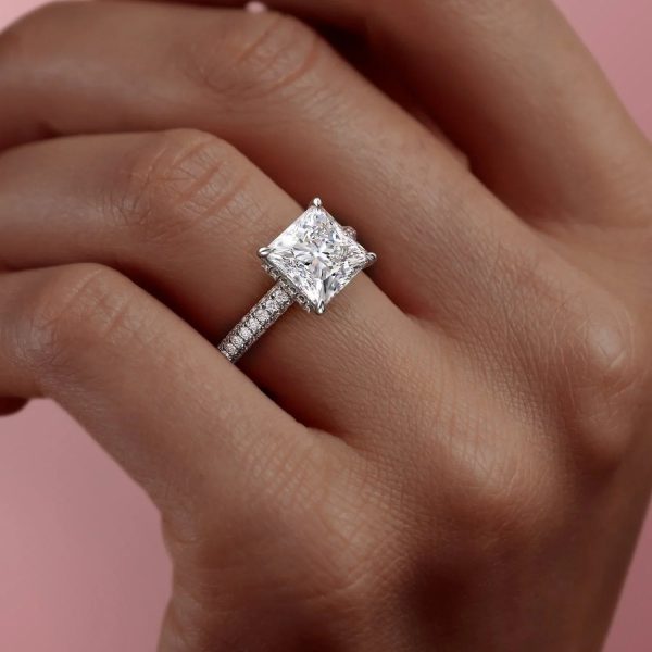 The Celine Set With A 2 Carat Princess Lab Diamond Online